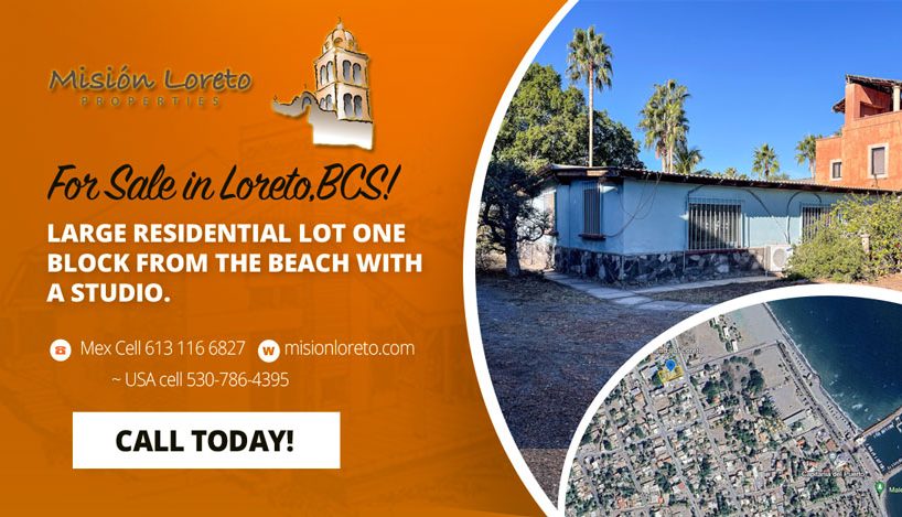 Large residential lot one block from the beach with a studio: ADVERT