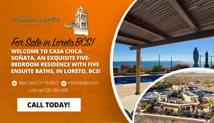 Casa-Chica-SonataOrange-Ad-900x469 Casa Chica Soñata, an exquisite five-bedroom residence with five ensuite baths, In Loreto, BCS!
