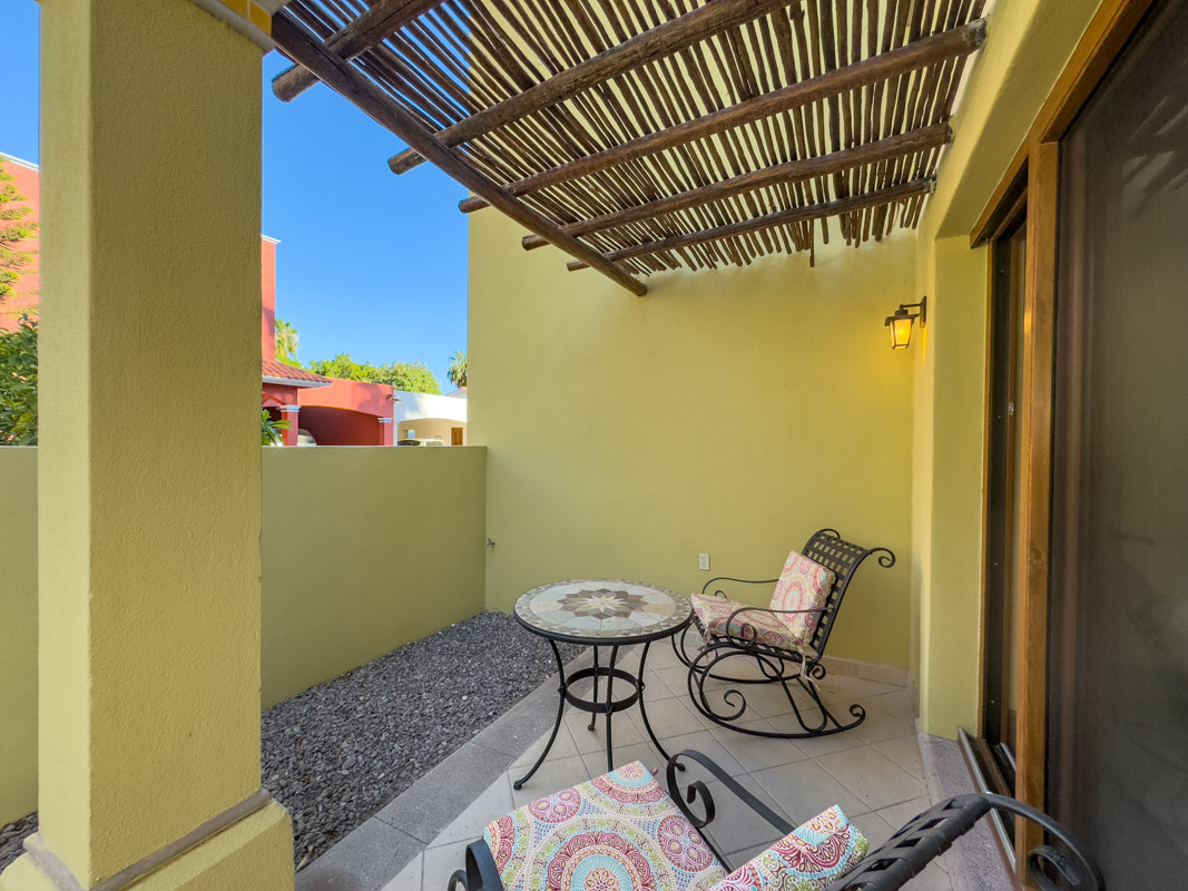 Casa Escondida Two Bed/two Bath Home With Covered Carport One Block To The Beach In Historic Loreto! Casa Escondidas private patio off of downstairs bedrm.
