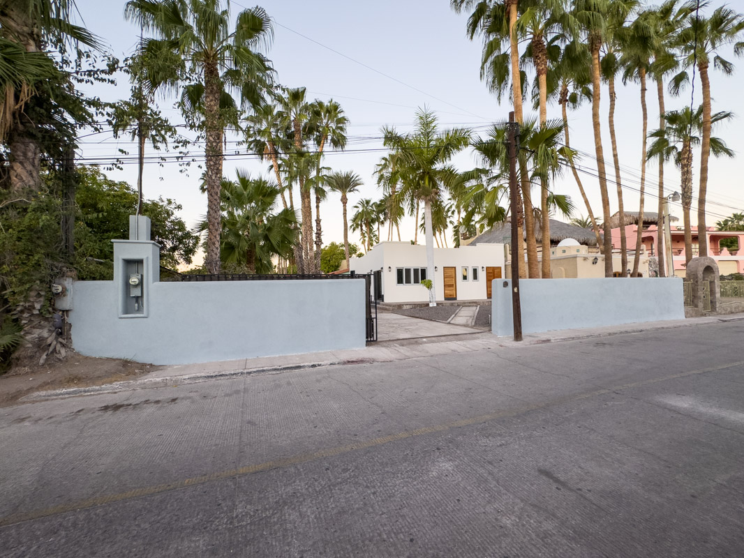 Casa from outside on the street looking NW