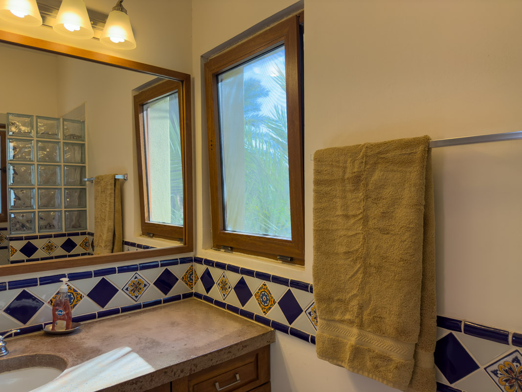 Casa Escondida Two Bed/two Bath Home With Covered Carport One Block To The Beach In Historic Loreto! Casas Escondidas upstairs bathroom.