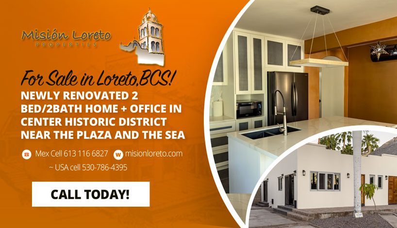 Newly-Renovated-2-Bed_2bath-Home-+-Office-In-Center-Historic-District-900x469 Newly Renovated 2 Bed/2bath Home + Office In Center Historic District Near The Plaza And The Sea In Loreto!