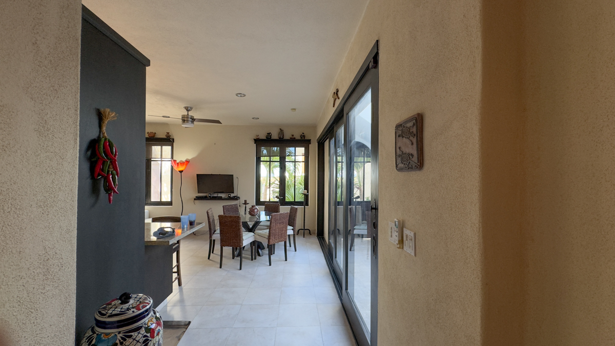 Hallway from bedbath to kitchenliving