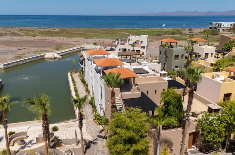 AV34 drone easterly AV34 beautiful Casa Encantada with Fantastic Sea of Cortez Views in Loreto Bay