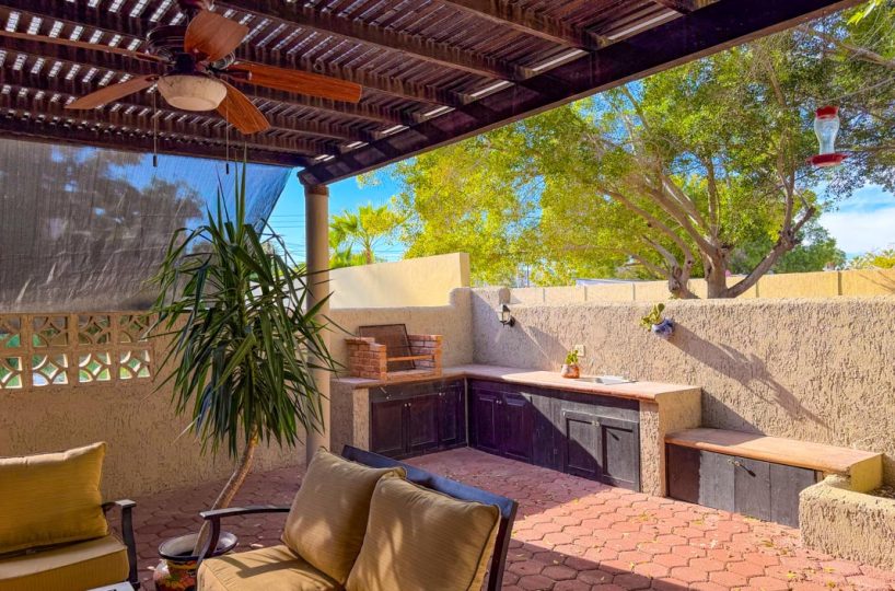 BBQ area in back yard